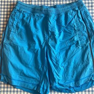 Blue Lined Lululemon Athletic Shorts